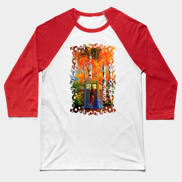 The 13th Doctor is Coming abstract paintings Baseball T-Shirt by Dezigner007